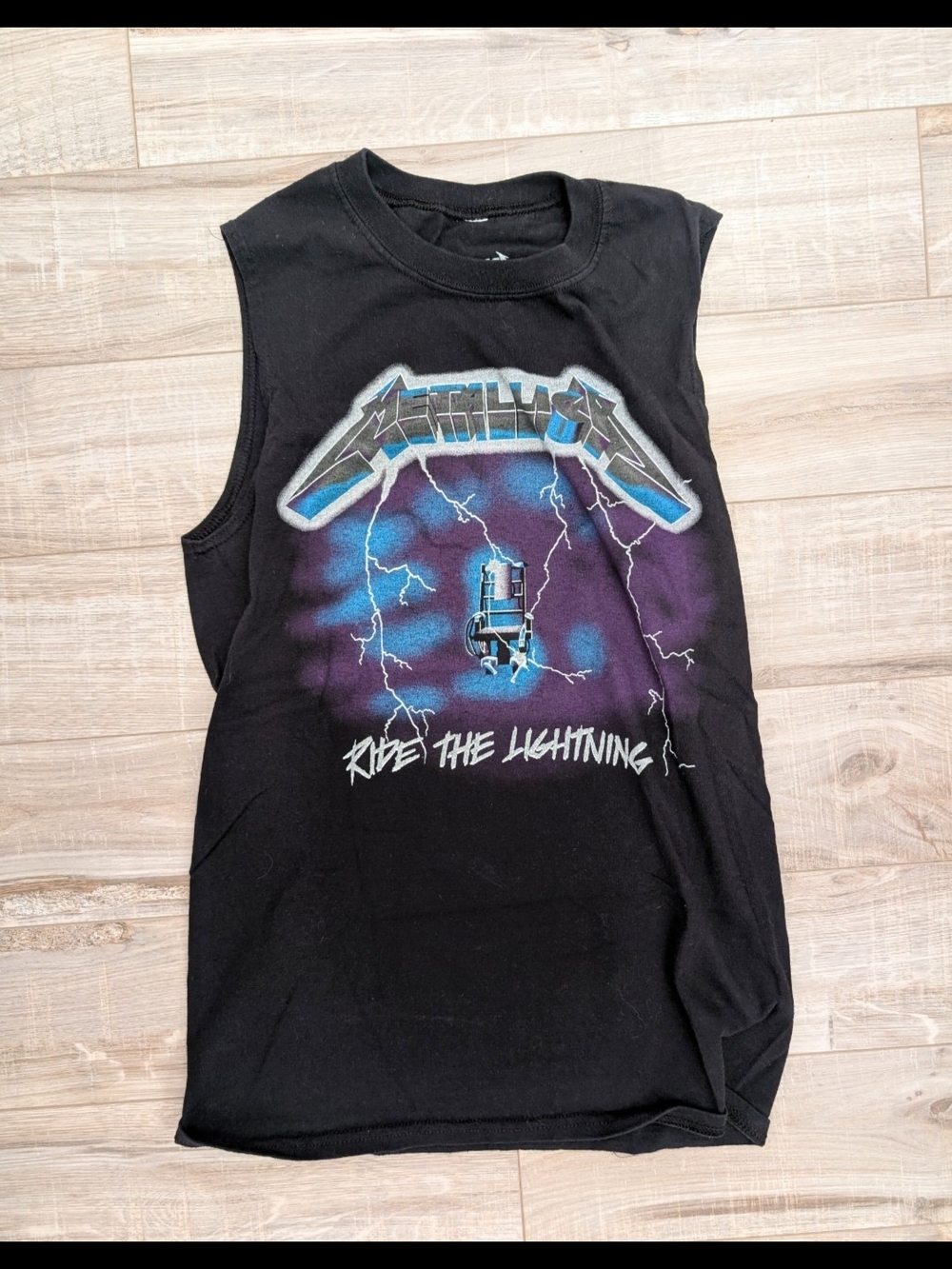 Metallica 'Ride the Lightning' Black Sleeveless Tank